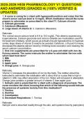2025-2026 HESI PHARMACOLOGY V1 QUESTIONS AND ANSWERS &vert;GRADED A&vert; &vert;100&percnt; VERIFIED & UPDATED&vert;