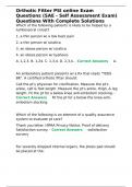Orthotic Fitter PSI online Exam Questions &lpar;SAE - Self Assessment Exam&rpar; Questions With Complete