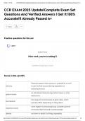 CCR EXAM 2025 Update&vert;Complete Exam Set Questions And Verified Answers &vert; Get It 100&percnt; Accurate&excl;&excl;&vert; Already Passed A&plus;