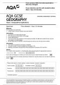 AQA GCSE  GEOGRAPHY Paper 3 Geographical applications