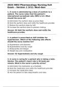 2024 HESI Pharmacology Nursing Exit Exam &ndash; Version 1 &lpar;V1&rpar; Next-Gen