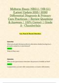 Midterm Exam&colon; NR511 &sol; NR-511 &lpar;Latest Update 2025 &sol; 2026&rpar; Differential Diagnosis & Primary Care Practicum &vert; Review Questions & Answers &vert; 100&percnt; Correct &vert; Grade A - Chamberlain
