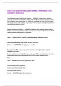 CHN TEST QUESTIONS AND CORRECT ANSWERS 100&percnt; CORRECT 2025-2026