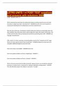 LETRS UNITS 1-4 POST TEST questions and answers with solutions 2025