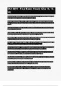 TAX 4001 - Final Exam Vocab &lpar;Chp 14&comma; 15&comma; 16&rpar; questions and answers