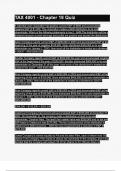 TAX 4001 - Chapter 18 Quiz questions and answers