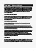 TAX 4001 - Chapter 21 Questions and answers