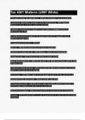 Tax 4001 Midterm &lpar;UWF White&rpar; questions and answers