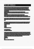 TAX 4001 Midterm questions and answers