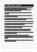 Tax 4001 Exam 1 Review questions and answers