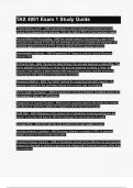 TAX 4001 Exam 1 Study Guide questions and answers