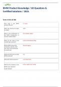 BMW Product Knowledge &sol; 60 Questions & Certified Solutions &sol; 2025&period; 