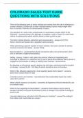 COLORADO SALES TEST GUIDE QUESTIONS WITH SOLUTIONS 