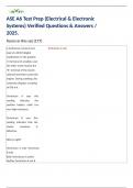 ASE A6 Test Prep &lpar;Electrical & Electronic Systems&rpar; Verified Questions & Answers &sol; 2025&period; &emsp;