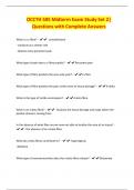 OCCTH 585 Midterm Exam Study Set 2&vert; Questions with Complete Answer