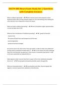 OCCTH 585 Neuro Exam Study Set &vert; Questions with Complete Answers