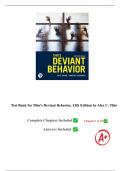 Test Bank for Thio's Deviant Behavior&comma; 13th Edition by Alex C&period; Thio and Jim D&period; Taylor &vert; Complete Chapters