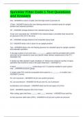 Sprinkler Fitter Code 1 Test Questions and Answers