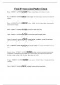Food Preparation Pactice Exam
