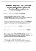 Hospitality & Catering&comma; WJEC hospitality and catering&comma; Hospitality and catering Question and Accurate