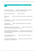 FOOD HANDLER CERTIFICATION &ndash; ONTARIO EXAM 2025