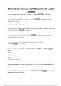Florida Civics Literacy Exam Questions with Correct Answers