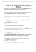 Florida Permit Test Exam Questions with Correct Answers