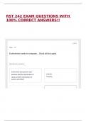 RST 242 EXAM QUESTIONS WITH 100&percnt; CORRECT ANSWERS&excl;&excl;