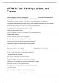 ARTH 3rd Unit Paintings&comma; Artists&comma; and Themes Real Exam Questions And Correct Detailed Answers 100&percnt; Verified&period;
