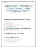 PATHOPHYSIOLOGY FINAL EXAM RASMUSSEN  NEWEST 2025 ACTUAL EXAM COMPLETE 280 QUESTIONS AND CORRECT DETAILED  ANSWERS &lpar;VERIFIED ANSWERS&rpar; &vert;ALREADY  GRADED A&plus;&vert;&vert;BRAND NEW&excl;&excl;