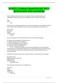 NUR351&colon; Evidence-Based Practice Test 1 QUESTIONS AND ANSWERS