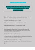Board Certification in Obesity Medicine Exam Questions And Answers 100&percnt; Guaranteed Pass&period;