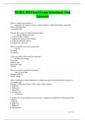NURS 305 Final Exam Questions And Answers
