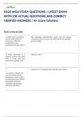 D220 WGU STUDY QUESTIONS &sol; LATEST EXAM WITH 238 ACTUAL QUESTIONS AND CORRECT VERIFIED ANSWERS &sol; A&plus; Score Solution&period; 