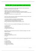 NURS 385- Exam questions and answers