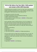 PHTLS 10th Edition Post Test &lpar;2024 &sol; 2025 updated  and revised in 2024-2025 December