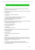 NURS 419 Final questions and answers
