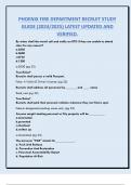 PHOENIX FIRE DEPARTMENT RECRUIT STUDY  GUIDE &lpar;2024&sol;2025&rpar; LATEST UPDATED AND  VERIFIED