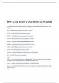 RNR 2102 Exam 2 Questions & Answers