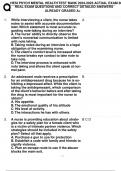 HESI PSYCH MENTAL HEALTH TEST BANK 2024-2025 ACTUAL EXAM 300 REAL EXAM QUESTIONS AND CORRECT DETAILED ANSWERS ALREADY GRADED A&plus;