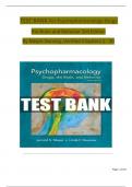 TEST BANK For Psychopharmacology Drugs the Brain and Behavior 3rd Edition By Meyer Nursing&comma; Verified Chapters 1 - 20