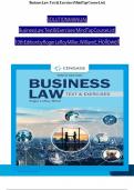 Solution Manual for The Legal Environment of Business Text and Cases 10th Edition by Frank B&period; Cross&semi; Roger LeRoy Miller 