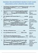 PHOENIX FIRE DEPARTMENT RECRUIT STUDY GUIDE &lpar;2022&sol;2023&rpar; LATEST UPDATED AND VERIFIED&period;