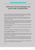 All Forensics TSA Exam Questions And Answers 100&percnt; Guaranteed Pass&period;