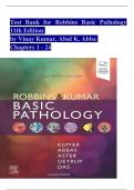 Test Bank for Robbins Basic Pathology 11th Edition by Vinay Kumar&comma; Abul K&period; Abba Chapters 1 - 24