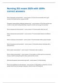 Nursing 201 exam 2025 with 100&percnt; correct answers