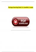 Portage learning BIOD 151 Modul&lowbar;3&lowbar;Exam