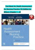 test bank for health assessment for nursing practice 7th edition by wilson