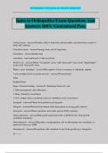 Intro to Orthopedics Exam Questions And Answers 100&percnt; Guaranteed Pass&period;