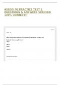 ASBOG FG PRACTICE TEST 2 QUESTIONS & ANSWERS VERIFIED 100&percnt; CORRECT&excl;&excl;